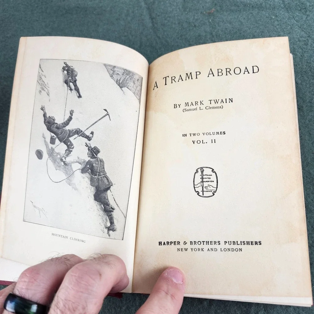 Mark Twain's Works A Tramp Abroad Vol. 2 Author's National Ed Harpers 1907‎
